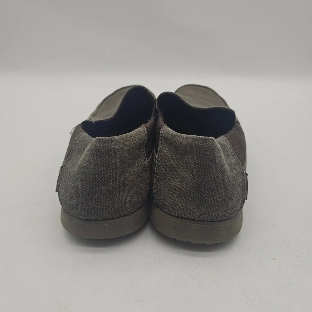 Crocs Size 10 Santa Cruz 2 Luxe Slip On Men's Standard Fit Loafer Gray and Brown